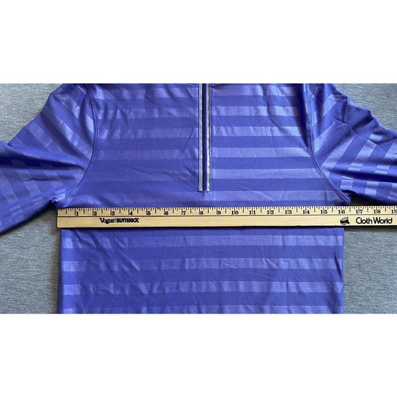 Vogo Athletica Striped 1/4 Zip Athletic Jacket Thumbholes Womens Size Small S - Picture 6 of 7
